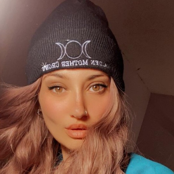 Triple Goddess Embroidered Cuffed Beanie - Picture 5 of 6